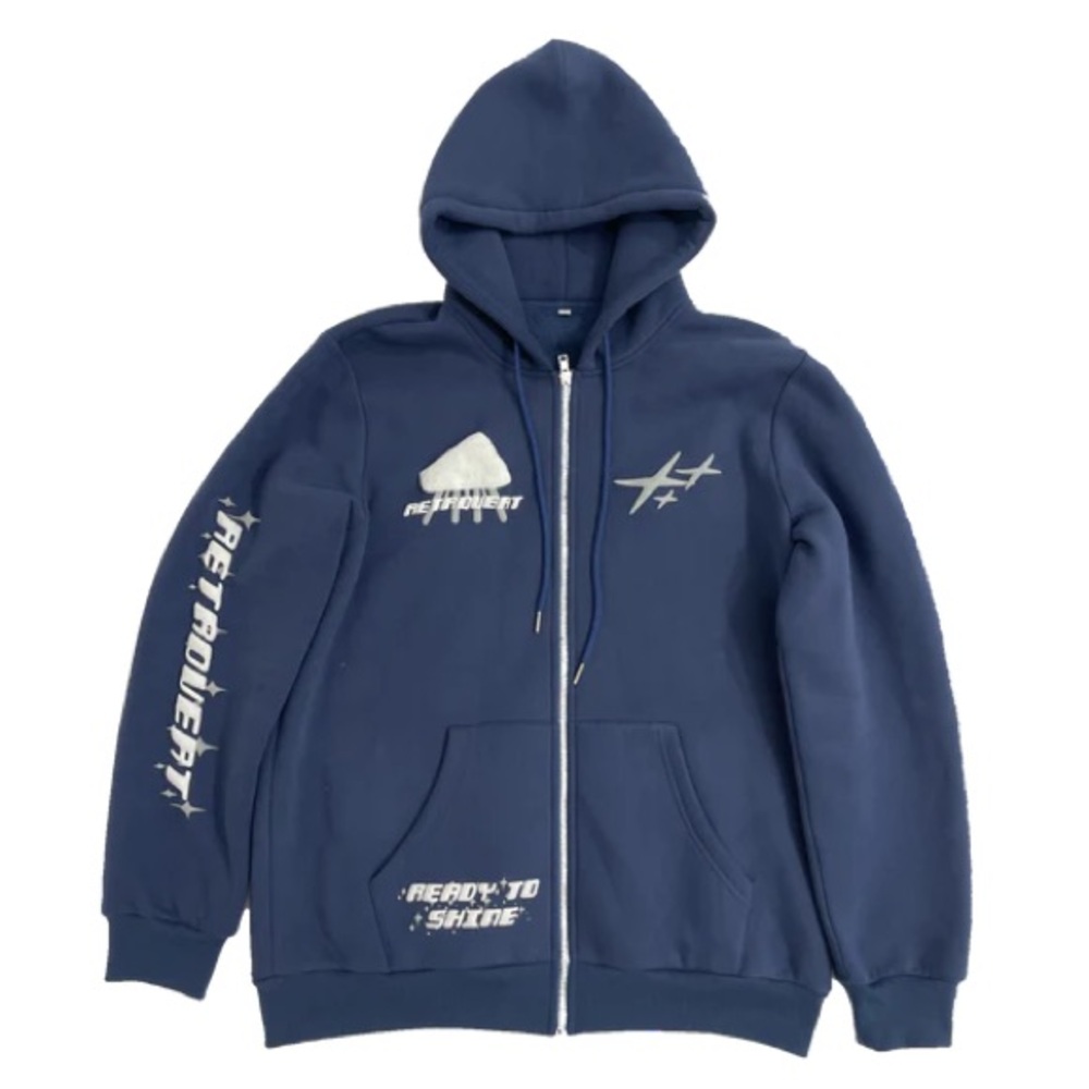 Retrovert Ready To Shine Zip Up Hoodie